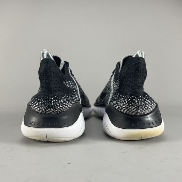 Nike Free RN Flyknit 2018 Women’s 9.5 Running Shoes Athletic Sneakers Black Oreo - Picture 3 of 10
